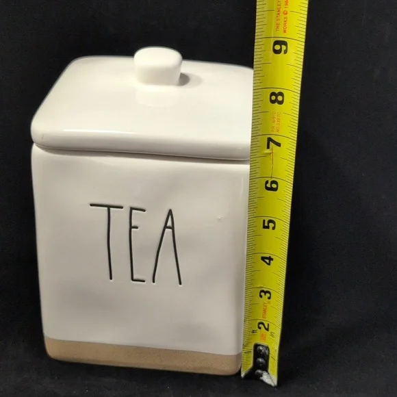Rae Dunn Cream and Tan Tea Canister - Picture 3 of 4
